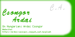 csongor ardai business card